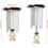 Universal replacement drain plug for kitchen and bathroom sinks, adjustable height, chrome bracket 2