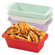 Ensemble de 8 mini moules à pain antiadhésifs et flexibles, parfaits pour réaliser de petits gâteaux et...