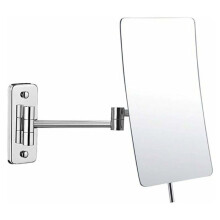 Miroir mural - YYV - Pliable en 3 panneaux - Rotation à 360 - Salle de bain - Métal gris