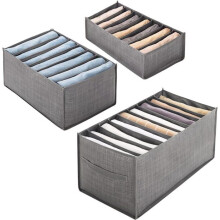 Boîte de rangement non tissée, lot de 3, tiroir pliable, organisateur de tiroir de rangement