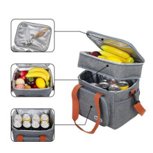 Sac à lunch isotherme - Imperméable - Bandoulière amovible - Grande capacité - Design contemporain