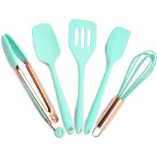 Ensemble de 5 grattoirs de cuisine en silicone résistant à la chaleur (jusqu'à 230 C), ustensiles de cuisine