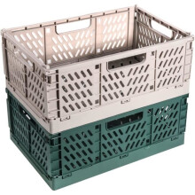 Caisses de rangement pliables en plastique pour fruits, panier de rangement pliable, panier en plastique, boîtes de transport en 2