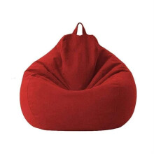 Housse de pouf en lin AMOUNE, 80 x 90 cm - Non garnie, pouf d'intérieur/extérieur, pour adultes, enfants et adolescents