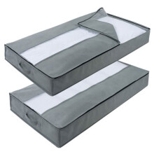 Sacs de rangement pour vĂŞtements - Lot de 2, 90 L, 100 x 50 x 15 cm - pour couvertures, oreillers, couettes, jouets