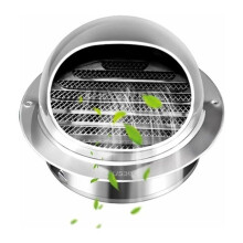 Grille de ventilation ronde de 100 mm pour hotte, bouchon rond en acier inoxydable 304 avec maille.