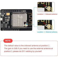 Carte de développement double cœur ESP32 5 V CC avec caméra, WiFi et Bluetooth, et module caméra OV2640 pour carte TF (1 pièce).