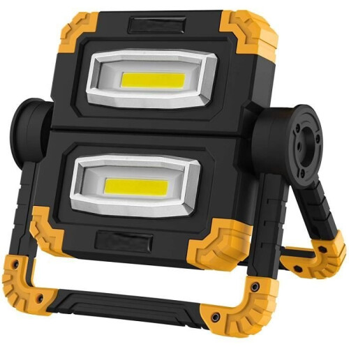 Projecteur LED - 20 W - 1500 lumens - Rechargeable - Rotation à 360