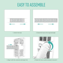 Drain hose - Universal - 13cm - Length 32-150cm - High-quality PP - Easy installation