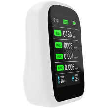 Testeur de qualité de l'air portable Eosnow Tuya avec Wi-Fi, 8 en 1 : PM1.0, PM2.5, PM10, CO2, TVOC, HCHO, température et humidité