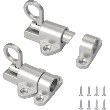 Serrure de porte à ressort en deux parties avec vis et verrou de sécurité à ressort pour portes en bois, fenêtres et portes de balcon