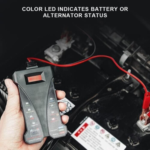 12V Car Battery Tester Digital Battery Tester Voltmeter and Alternator Digital LCD Display System Analyzer a,85 2