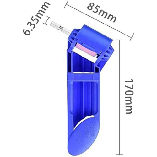 2-piece drill bit sharpener, corundum drill bit sharpener, portable drill bit sharpening tool, made of high-quality ABS plastic 1