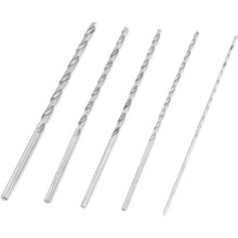 Foret hélicoïdal en acier - HILITAND - Extra long 150 mm - Lot de 5 - Haute qualité - Pour matériaux tendres