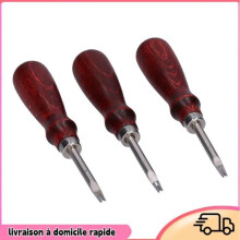 Kit de découpe de bordures de cuir avec manche en bois pour la découpe artisanale de sacs à main et de portefeuilles