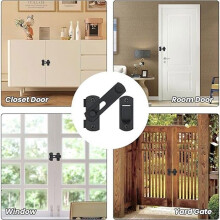Lot de 10 - Verrous de porte à charnières - Verrous de porte en acier inoxydable - Verrou à loquet - Verrou à crochet pour portes