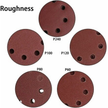 AIMOONSA Pack of 100 125mm Abrasive Discs for Random Orbital Sanders - P60/P80/P100/P120/P240