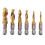 Drill bits and taps - HSS - M3-M10 - Titanium coating - 6 pieces - 1/4" hex shank 2