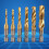 Drill bits and taps - HSS - M3-M10 - Titanium coating - 6 pieces - 1/4" hex shank 1