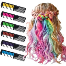 Peignes à craie pour cheveux - Couleurs non spécifiées - Lot de 6 - Lavables - Non toxiques - Pour enfants