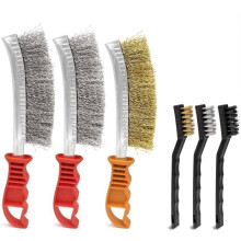 Brosse métallique, brosse en laiton, lot de 6 brosses en acier inoxydable, brosse en fer, brosse métallique pour le nettoyage du four,