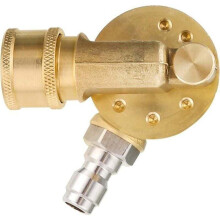 Embout de nettoyage de gouttière, raccord pivotant pour buse de nettoyeur haute pression, rotation à 240, connexion rapide 1/4 pouce,