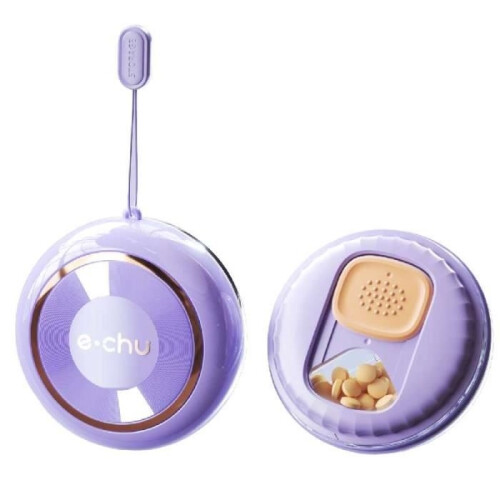 Pilulier portable – 4 compartiments, étanche, capacité d'une semaine – Violet