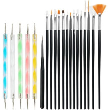 Nagelkunstpinsel – Nicht spezifiziert – 20 Stück – Synthetisches Material – Spitzer – Langlebiges Design