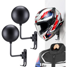 Support mural pour casque de moto avec rotation à 180 degrés, crochet pour suspendre casques et blousons de moto au mur