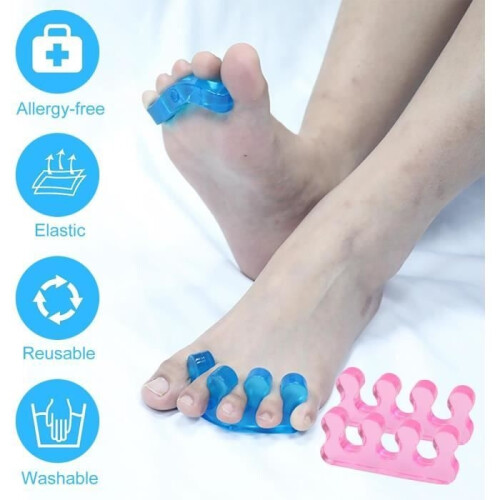 Toe Separators - Not Specified - 4pcs - Flexible Gel - Reusable - Ergonomic Comfort 1