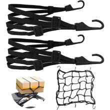 Cordons élastiques avec crochets 40*40cm Filet à bagages élastique Sangle à bagages élastique avec crochet pour fixation de casque