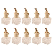 Flacons vides en verre pour huiles essentielles - LX - Lot de 10 - Décoratifs pour voiture et voyage