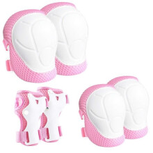 Genouillères et coudières, ensemble de protections pour filles et garçons, avec protège-poignets 3 en 1