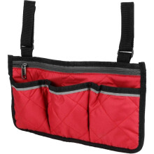 Sacs latéraux pour fauteuil roulant, organiseur, accoudoir, accessoires pratiques, rouge PZCC