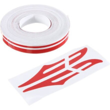Bande adhésive en vinyle de 12 mm pour voiture, rouge