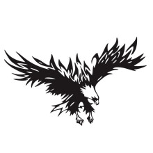 Autocollant Dilwe pour voiture, aigles blancs, autocollant décoratif à faire soi-même, aigle graphique, autocollant pour moto à rayures