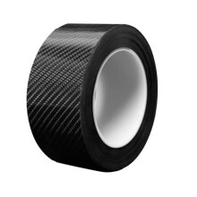1 film adhésif en vinyle imitation fibre de carbone 5D, bandes de protection anti-rayures pour portières de voiture (3 cm x 3 m)