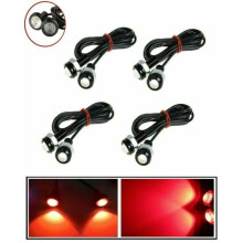 8 feux stop LED 12 V, position 10 W, rouge, feux de jour, style œil d'aigle, pour auto et moto, 160-220 lm