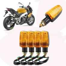 4 clignotants universels pour moto, feux clignotants orange, MLC70508352
