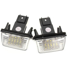 2 éclairages de plaque d'immatriculation à LED pour Peugeot 206, 207, 308, 407 et 306 Citroën