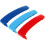 Cache-calandre avec clip de fixation et boucle, bande de couleur M pour BMW Série 1 E81 E82 E87 E88 2004-2011 1