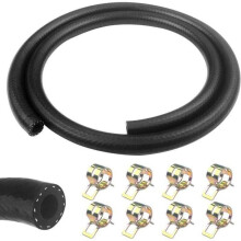 Tuyau de carburant de 1 mètre, tuyau diesel de 8 mm de diamètre intérieur, conduite de carburant avec 8 colliers de serrage, tuyau