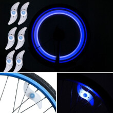 Sizplnwy Lot de 6 éclairages LED pour rayons de roue de vélo - 3 modes de clignotement, étanches, fixation facile par clip