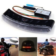 Feu stop et clignotant sans fil 12V Ă 8 LED pour casque de moto