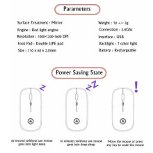 Wireless Gaming Mouse - Ultra-thin - Rechargeable - 4 Buttons - Silent Clicks