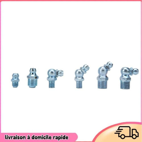 110 Pieces 45 1/8in-28 Grease Nozzle Tip Fitting for Engineering Machinery Electroplated Blue 2