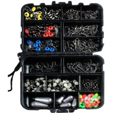 177-teiliges Angelzubehör-Set: Haken, Wobbler, Köder, Glitzer mit Box AW57937