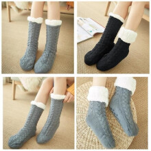 Chaussettes d'hiver, chaussettes-chaussons chaudes et moelleuses, chaussettes antidérapantes, pour le travail, la maison, le sport,