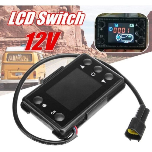 12V LCD Car Heater Controller with 4-Button Remote Control for Diesel Car Heaters[646] 1