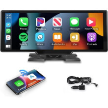 Portable Car Radio - PRUMYA - 10.26" Touchscreen - Wireless CarPlay - Android Auto - Dual Bluetooth